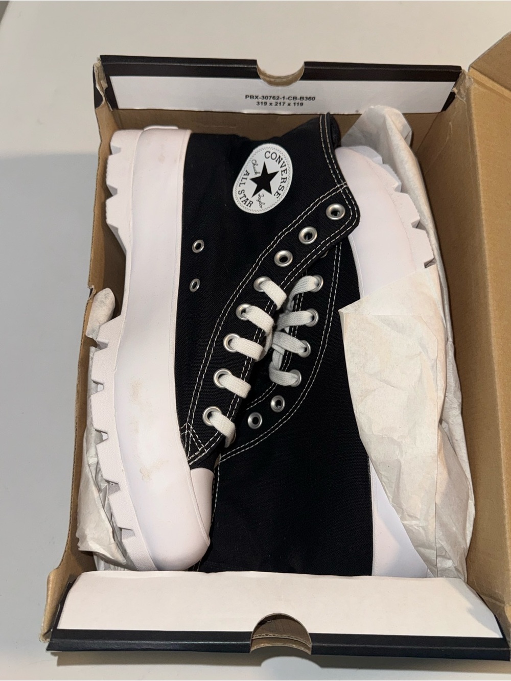 Converse Black & White Platform Chuck Taylor Sneakers